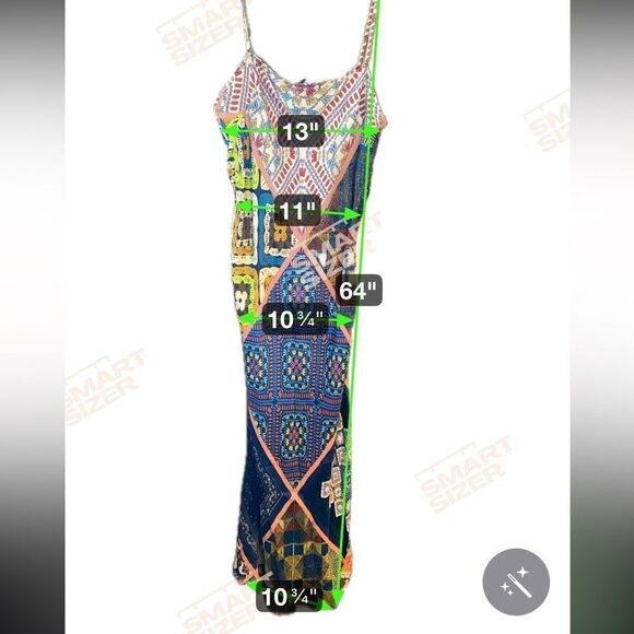 Anthropologie Conditions Apply Sz L NWT Blue Chloe Maxi Slip Dress - Picture 15 of 15